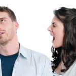 Couple where man is tired of listening to the woman